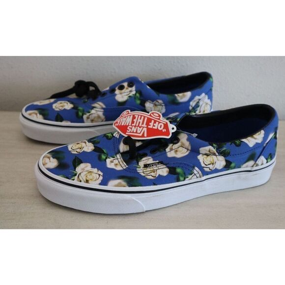 VANS Men's 9 Women's 10.5 Blue Era Romantic Floral Low Top Skate Shoes SIB - Picture 5 of 6